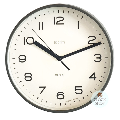 20cm Runwell Dark Grey Wall Clock By ACCTIM image