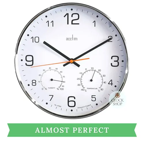 30.5cm Komfort Silent Wall Clock With Weather Dials By ACCTIM (Small Blemish) image