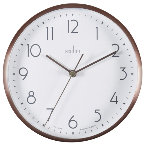15cm Ava Copper Round Wall Clock By ACCTIM  image