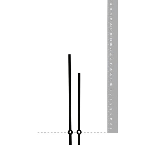 Black Straight High Torque Euroshaft Quartz Hands (160mm & 120mm) image
