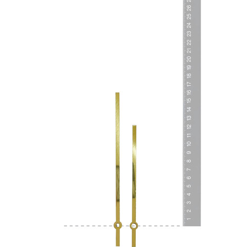 Gold Straight High Torque Euroshaft Quartz Hands (160mm & 120mm) image