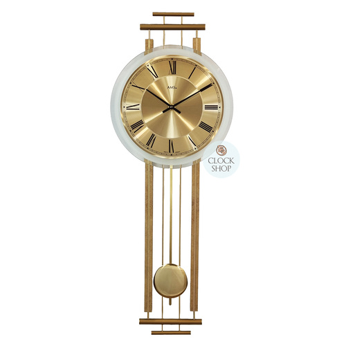 65cm Gold Pendulum Wall Clock With Westminster Chime By AMS image