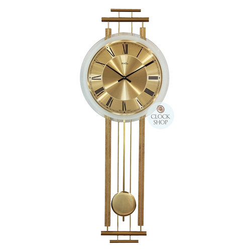 65cm Gold Pendulum Wall Clock With Westminster Chime By AMS