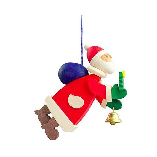 9cm Santa With Tree Hanging Decoration By Graupner image