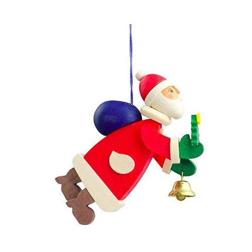 9cm Santa With Tree Hanging Decoration By Graupner