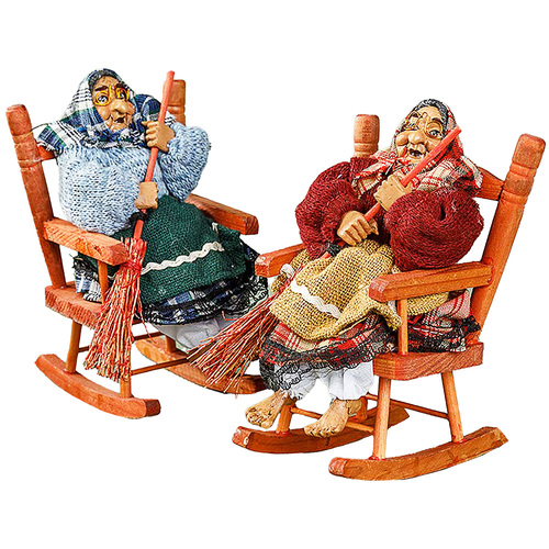 15cm Witch On Rocking Chair- Assorted Designs