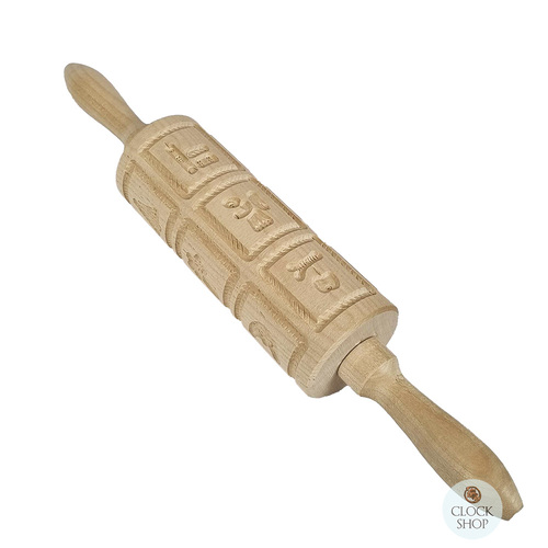 Springerle Rolling Pin- 12 Designs (Christmas B) image