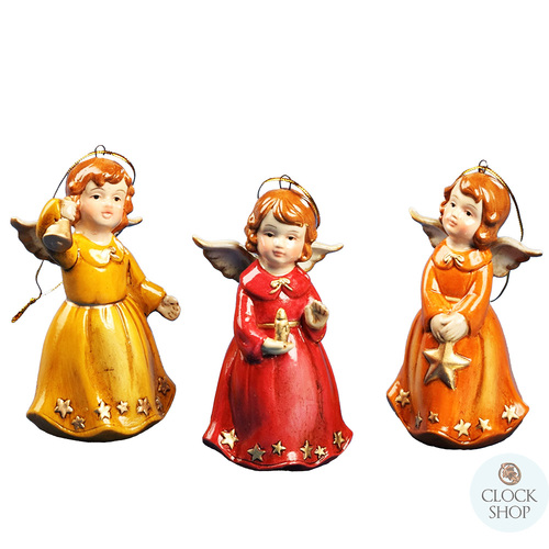11cm Angel With Bell Hanging Decoration- Assorted Designs