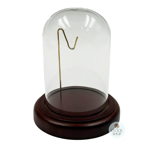 125mm Walnut Pocket Watch Glass Dome Display image