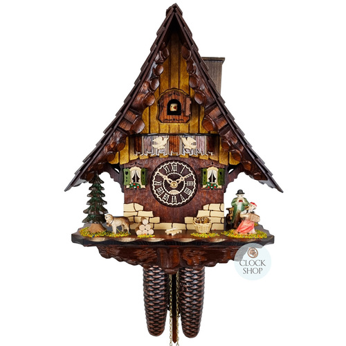 Musical Couple 8 Day Mechanical Chalet Cuckoo Clock 36cm By TRENKLE image