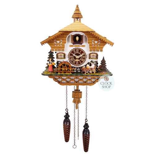 Beer Drinker & Maid Battery Chalet Cuckoo Clock 30cm By TRENKLE image