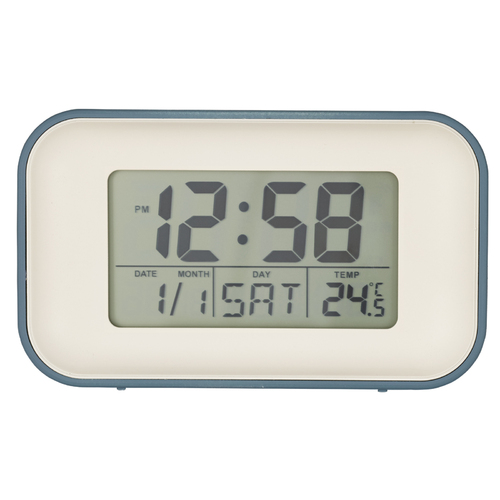 6cm Alta Blue Reflective LCD Digital Alarm Clock By ACCTIM