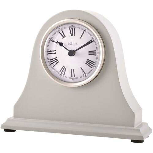 18cm Greyjoy Grey Battery Mantel Clock By ACCTIM
