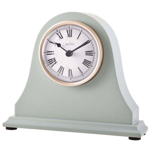 18cm Greyjoy Peppermint Battery Mantel Clock By ACCTIM