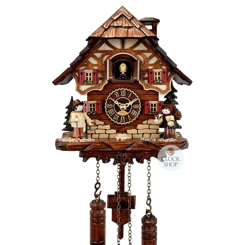 Erzgebirge Figurines Battery Chalet Cuckoo Clock 24cm By TRENKLE