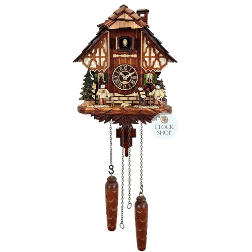 Erzgebirge Figurines Battery Chalet Cuckoo Clock 29cm By TRENKLE image