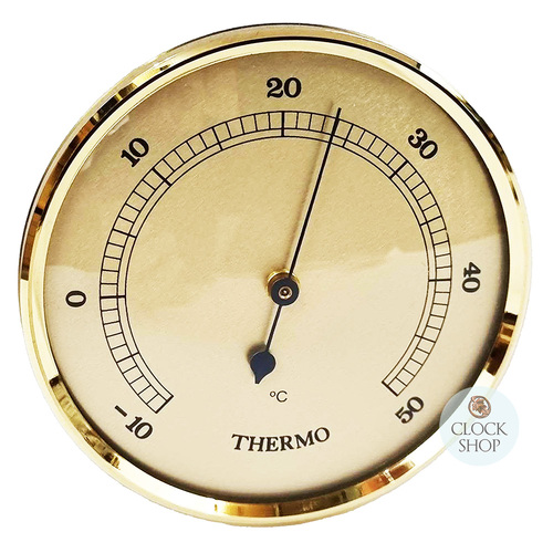 8.4cm Gold Thermometer Insert With Gold Dial By FISCHER