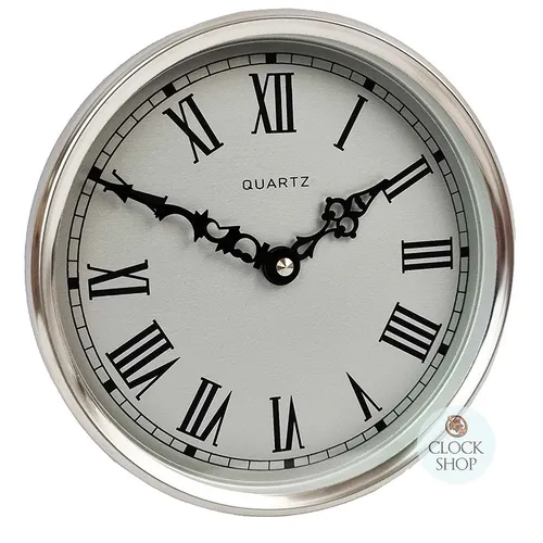 16.3cm Silver Clock Insert with Silver Dial & Roman Numerals By FISCHER image