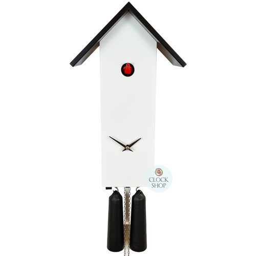 White Bird House 8 Day Mechanical Modern Cuckoo Clock 41cm By ROMBA