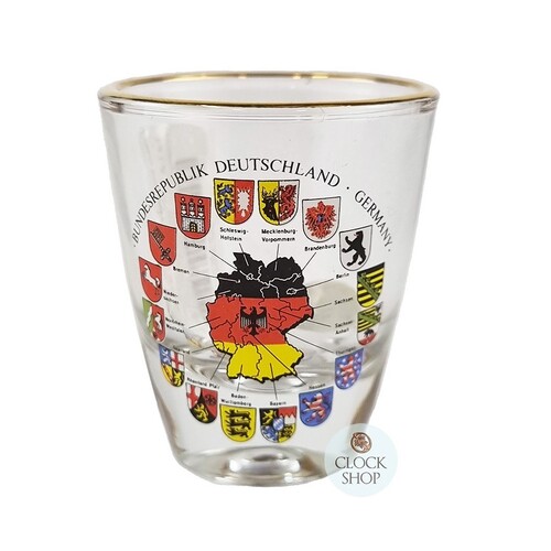 Shot Glass With German Map & Coat Of Arms image