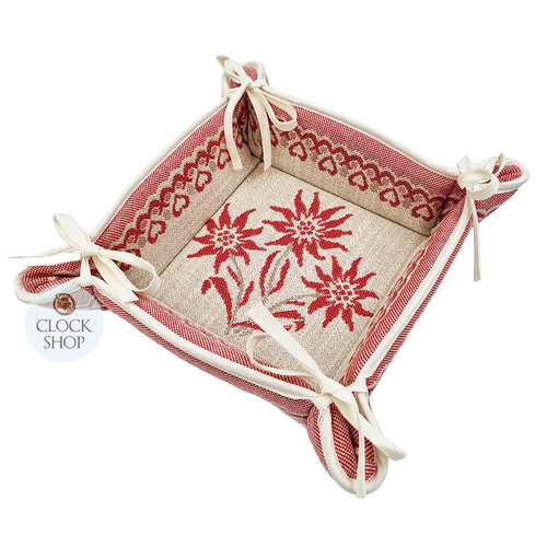Red Edelweiss Bread Basket By Schatz image