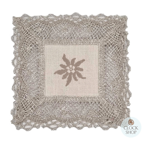 Grey Edelweiss Square Placemat By Schatz (20cm)