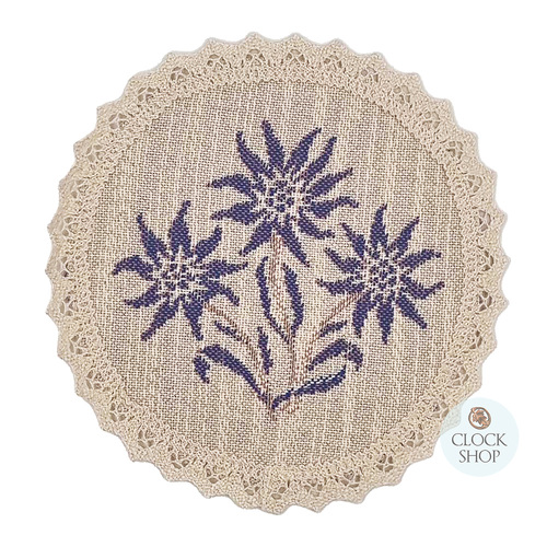 Blue Edelweiss Round Placemat By Schatz (20cm)