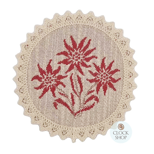 Red Edelweiss Round Placemat By Schatz (20cm)