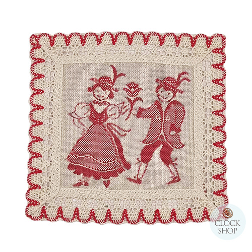 Red Dancers Square Placemat By Schatz (20cm)