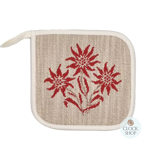 Red Edelweiss Pot Holder By Schatz (17cm) image