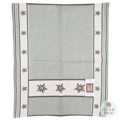 Green Edelweiss Tea Towel By Schatz (60 x 50cm)