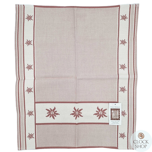 Pink Edelweiss Tea Towel By Schatz (60 x 50cm) image