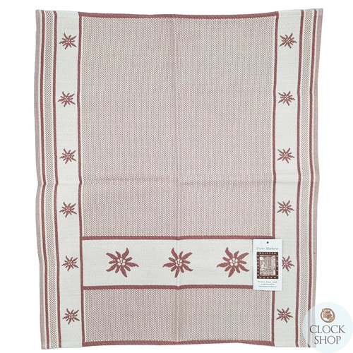 Pink Edelweiss Tea Towel By Schatz (60 x 50cm)
