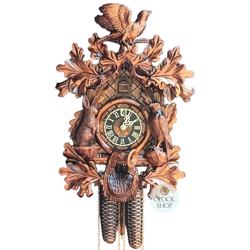 Animals & Leaves 8 Day Mechanical Carved Cuckoo Clock 42cm By HÖNES