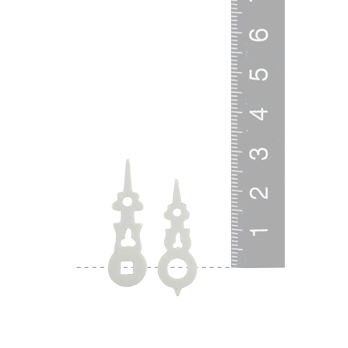 White Plastic Cuckoo Clock Hands With Square Hole (28mm & 23mm) image