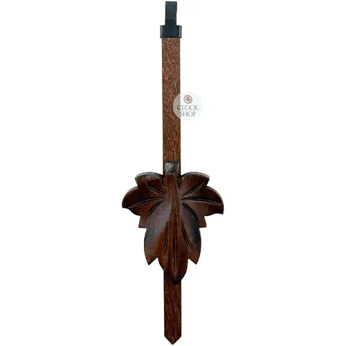 Walnut Maple Leaf Mechanical Cuckoo Clock Pendulum- Small (170mm) image