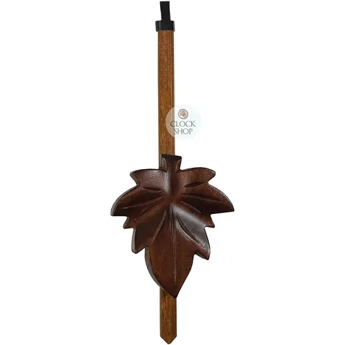 Walnut Maple Leaf Mechanical Cuckoo Clock Pendulum- Medium (180mm)