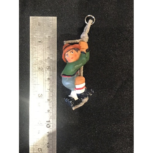 Swinging Bayern Boy On Rope Novelty Quartz Clock Pendulum (95mm) image