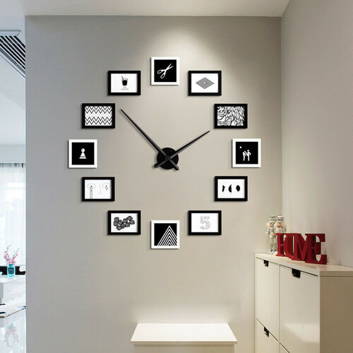 DIY Photo Wall Clock Kit with Tapered Hands
