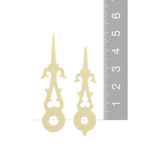 Cream Plastic Cuckoo Clock Hands (50mm & 42mm) image