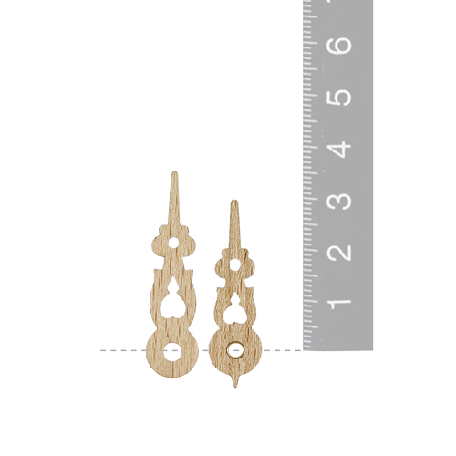 Wooden Cuckoo Clock Hands With Hour Hand Bushing (35mm & 30mm) image