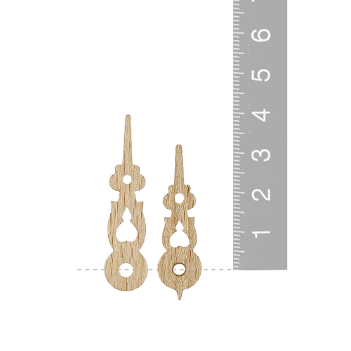 Wooden Cuckoo Clock Hands With Hour Hand Bushing (40mm & 32mm) image