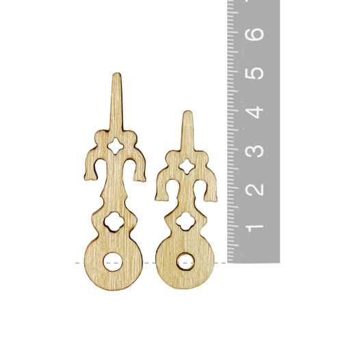 Wooden Antique Style Cuckoo Clock Hands With Hour Hand Bushing (50mm & 40mm) image