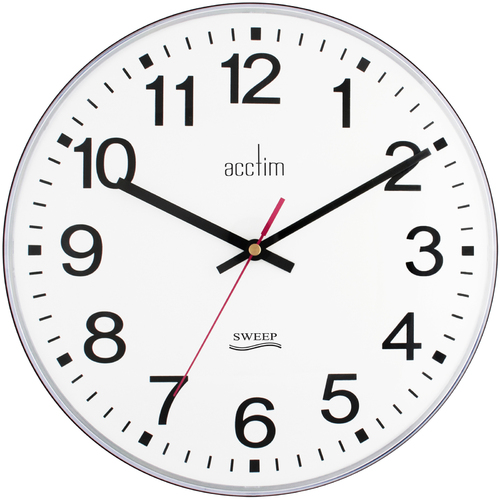 30 5cm Clerkenwell Black Round Wall Clock By Acctim Clocks - Black Wall Clocks Australia