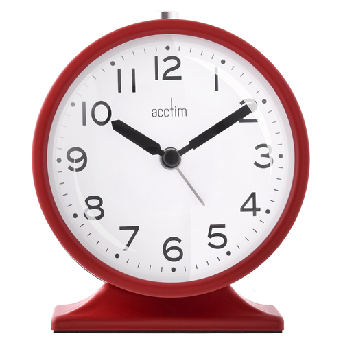 11cm Penny Red Analogue Alarm Clock By ACCTIM