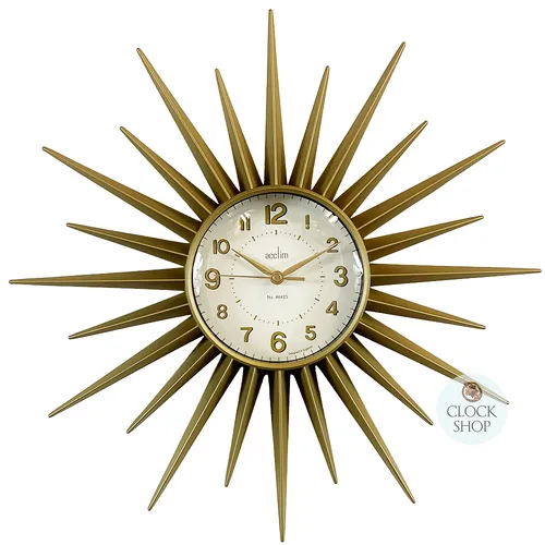 43cm Stella Gold Starburst Wall Clock By ACCTIM image