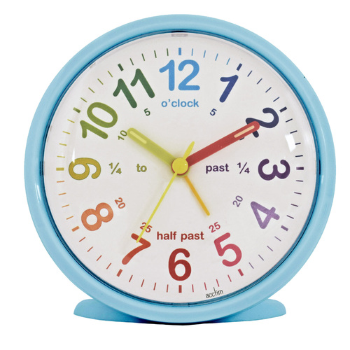 11cm Lulu Blue Time Teaching Silent Analogue Alarm Clock By ACCTIM