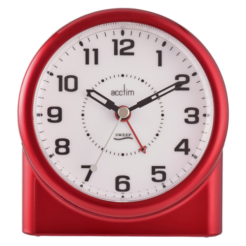 12cm Central Red Smartlite Silent Analogue Alarm Clock By ACCTIM