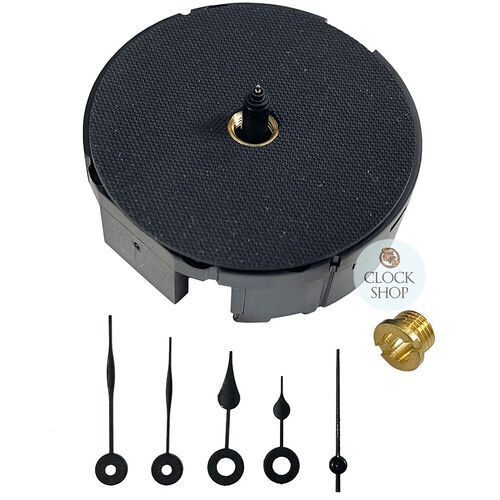 German Round Anniversary/Carriage Clock Quartz Movement (9.9mm Shaft- Suits Dials 0-4mm Thick) image
