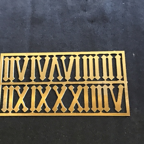 Gold Brass Roman Numerals 20mm